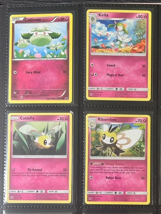 Pokémon Cutie Cards Fairy Type - 9 Cards Non-holo - Picture 2 of 7